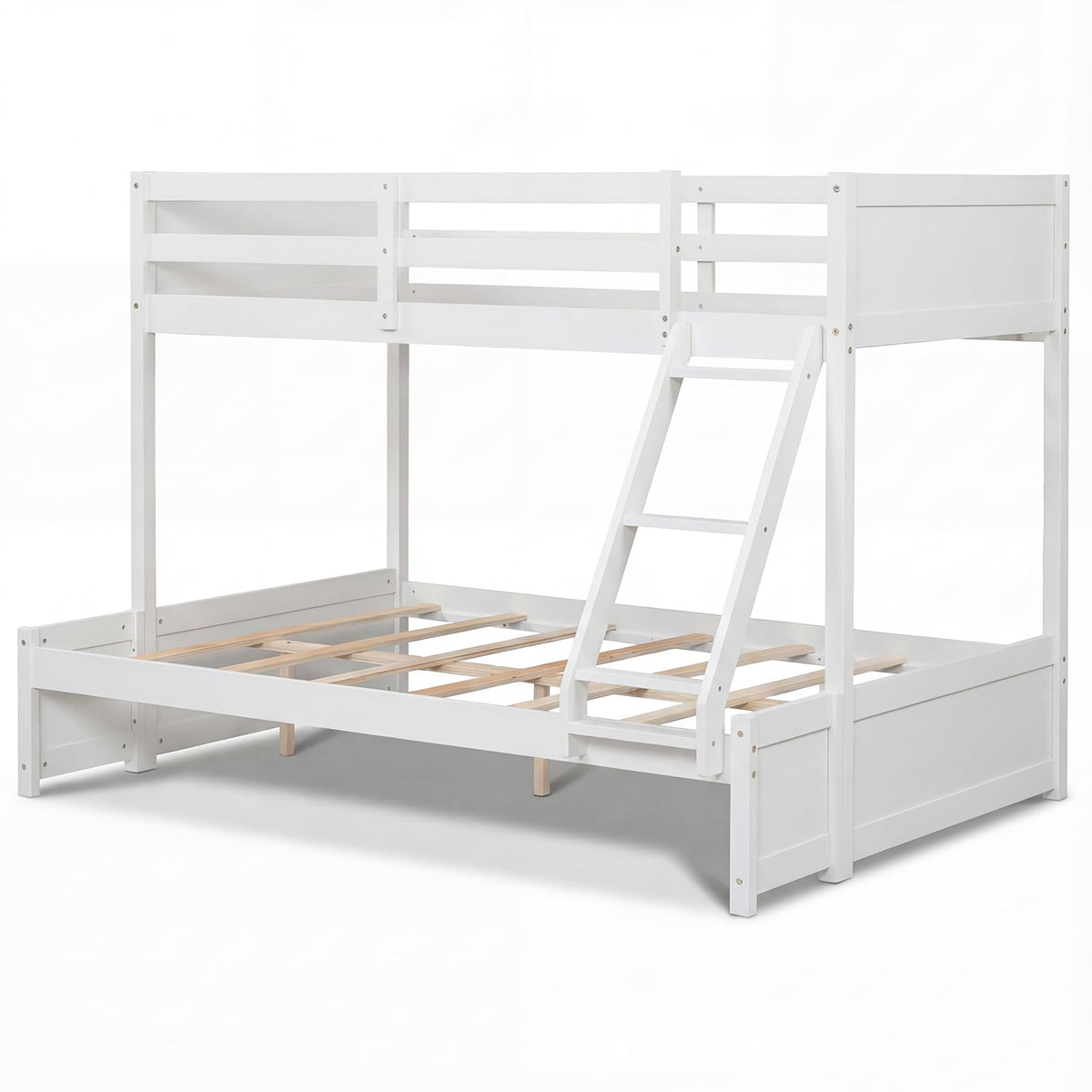 Goflame Twin Over Full Bunk Bed Wood Bunk Bed