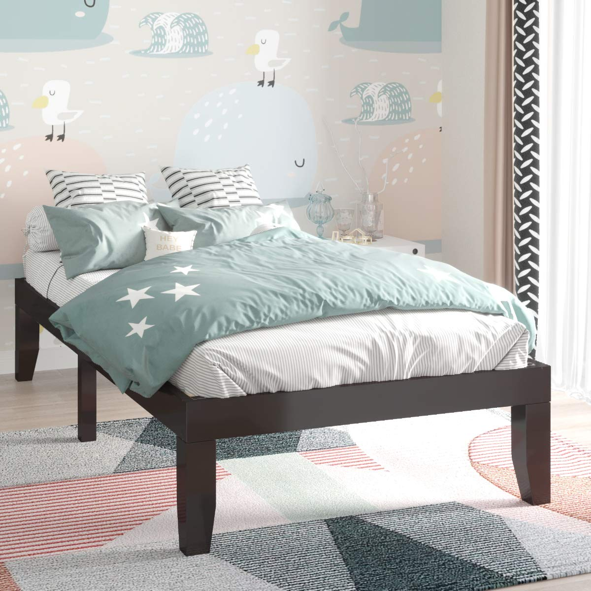 Solid Wood Platform Bed Frame - Goflame