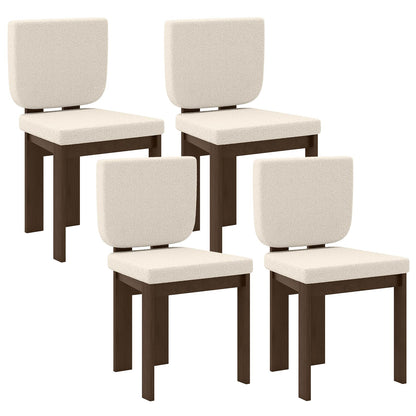 Goflame Soft Sherpa Upholstered Kitchen Dining Room Chairs（2/4）