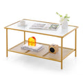 Goflame 2-Tier Modern Coffee Table