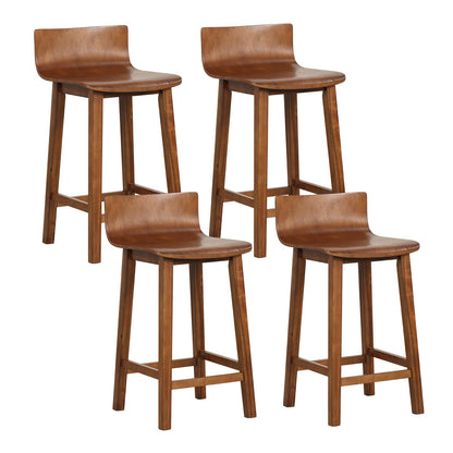 Goflame 2 or 4 Bar Stools Set with Low Back & Footrest