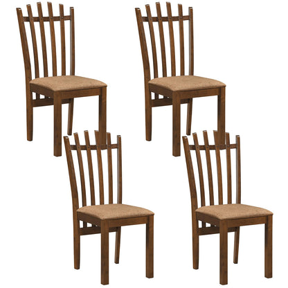 Goflame Wood Dining Chairs Set w/ Rubber Wood Frame