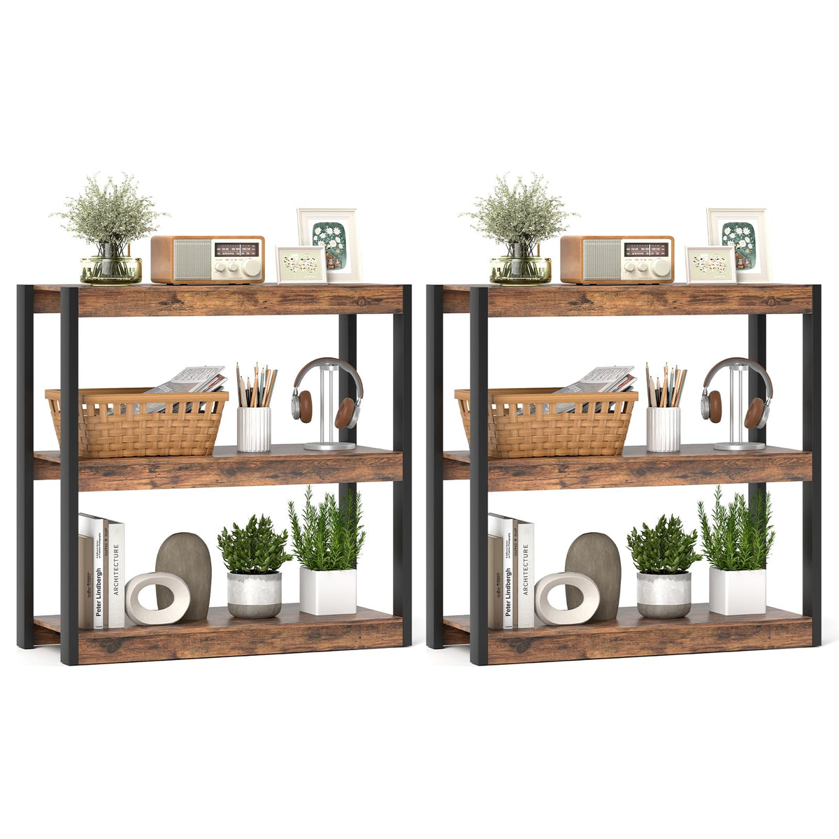 Goflame 3 Tier Bookshelf