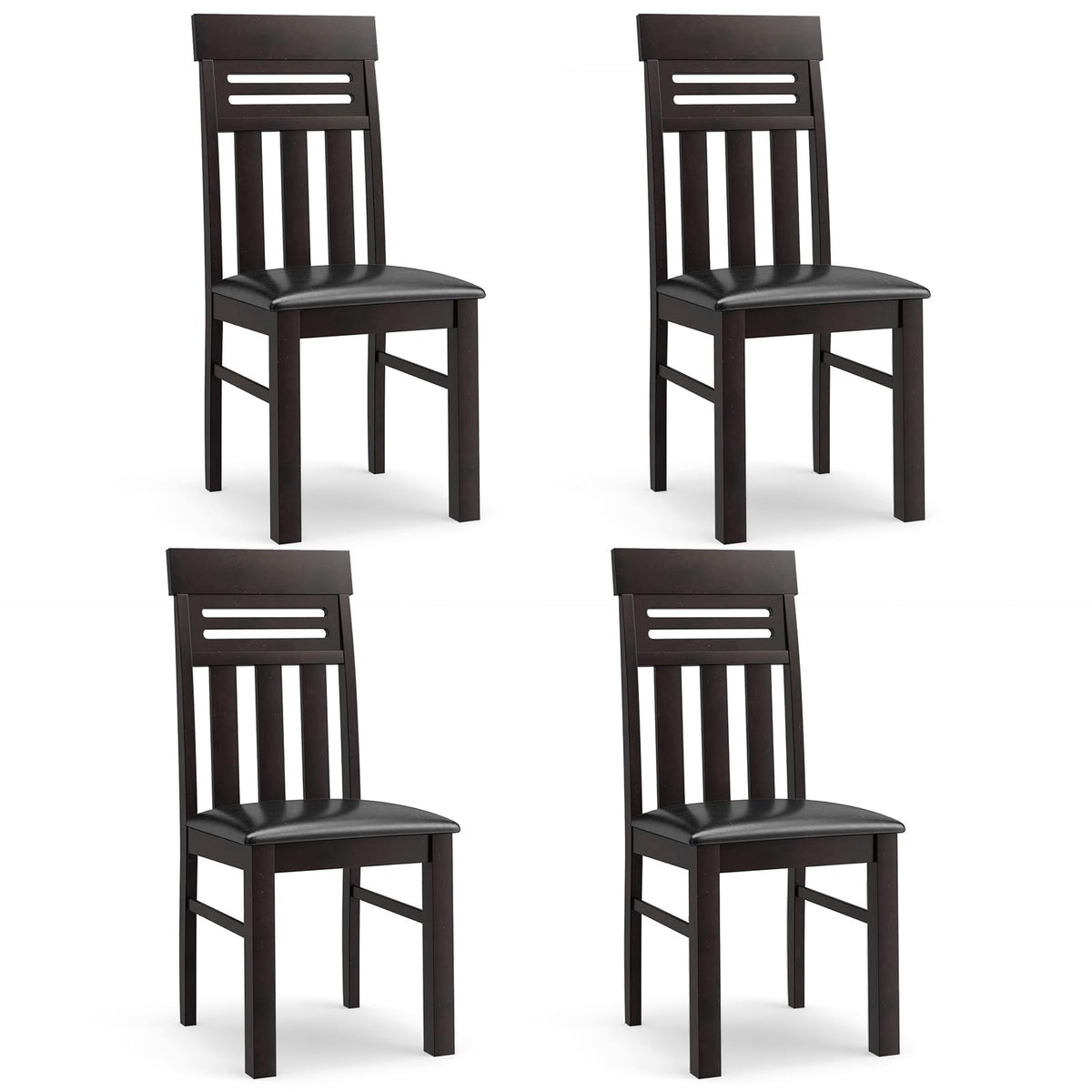 Goflame Wooden Dining Chairs Set of 2/4 for Kitchen Living Room