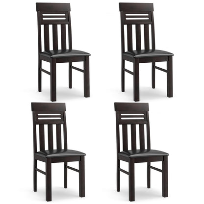 Goflame Wooden Dining Chairs Set of 2/4 for Kitchen Living Room