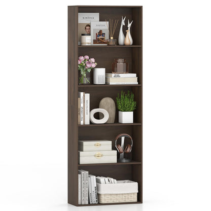 Goflame 5-Tier Bookshelf Freestanding Bookcase with 5 Open Shelf