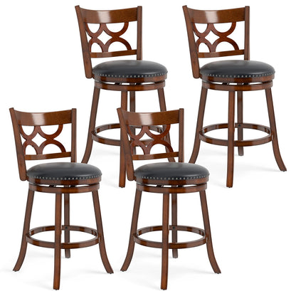 Goflame Swivel Bar Stools Set of 2/4 with Upholstered Seat