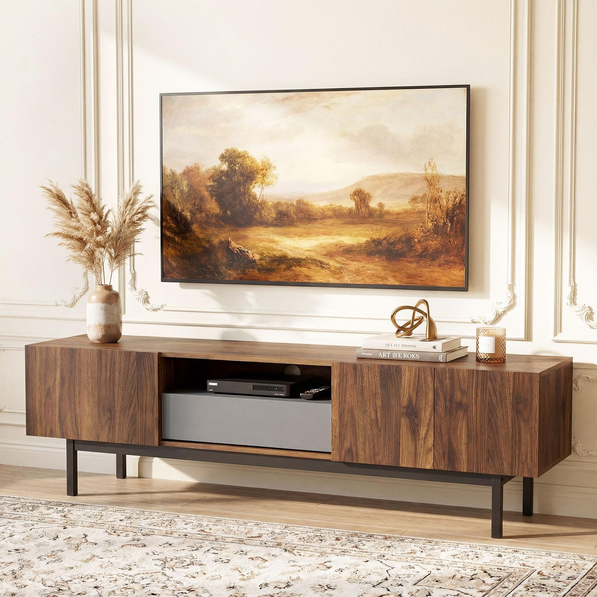 Goflame Mid Century Modern TV Stand for TVs up to 80"