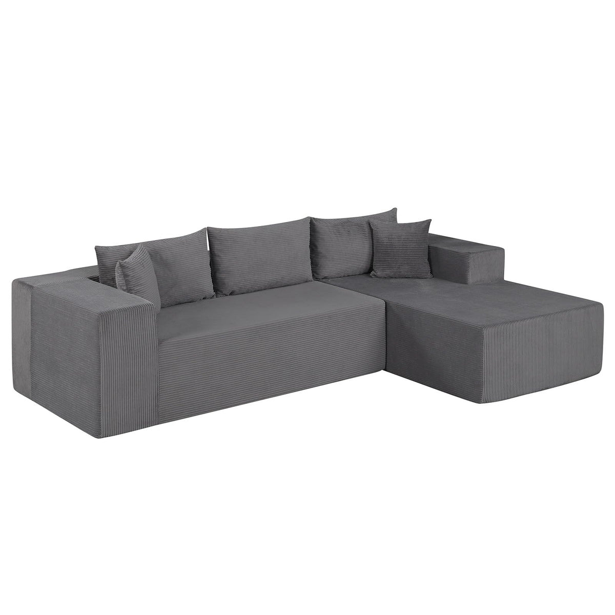 Goflame 110.5" Modular Sectional Sofa for Bedroom & Living