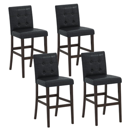 Goflame Bar Stools Set of 2/4 with Button Tufted Back