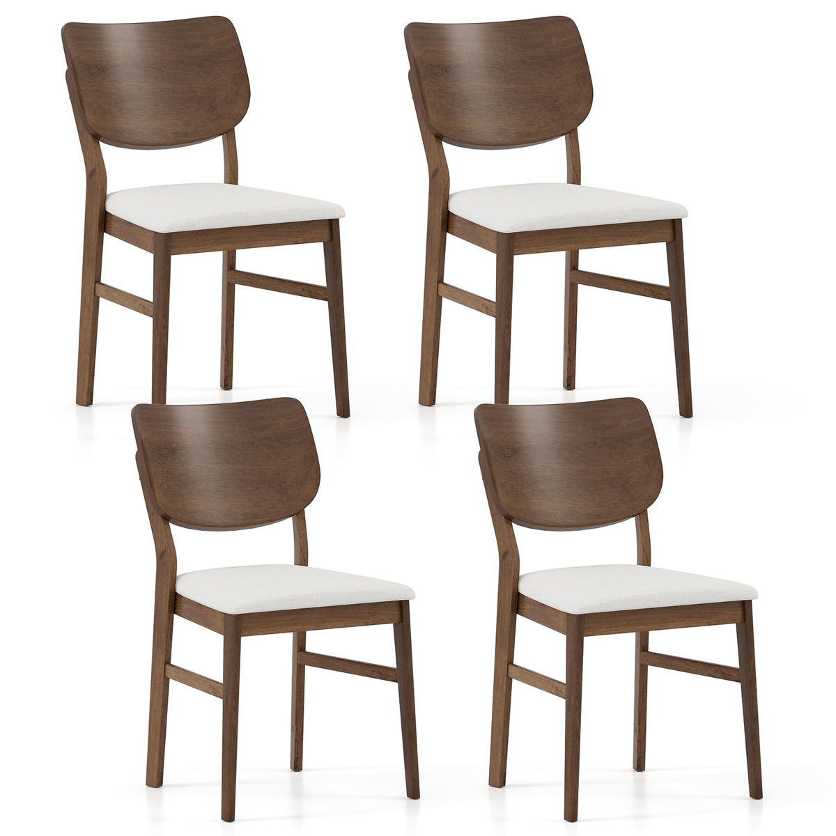 Goflame Wooden Dining Chairs Set