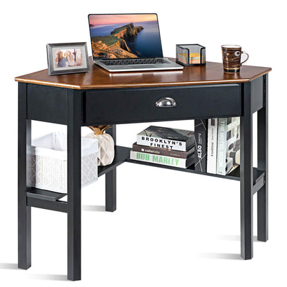 GOFLAME Computer Corner Desk for Small Space Home Office