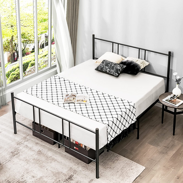 Goflame Full Size Platform Bed Frame