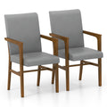 Goflame Mid Century Modern Dining Chairs Set of 2/4 with High Back, Solid Wooden Frame & Soft Cushion