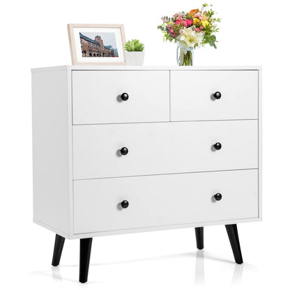 4 Drawer Dresser for Bedroom, Modern Chest of Drawers, Wood Storage Dresser Organizer for Closet