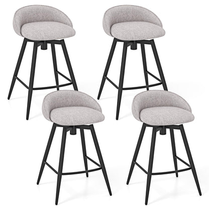 Goflame Swivel Bar Stools Set of 2/4 25" Counter Height Bar Chairs