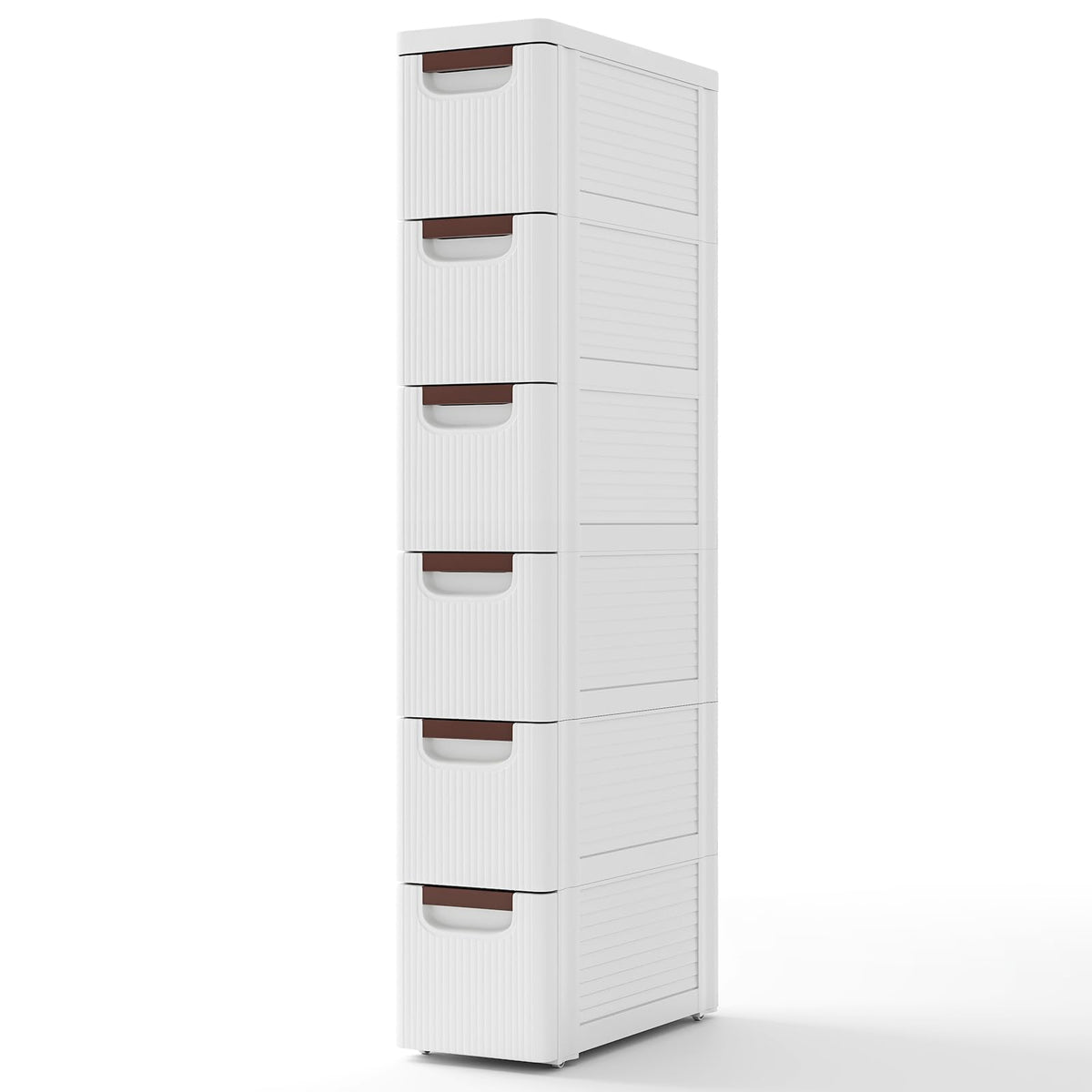 Goflame Storage Cart, Narrow Plastic Dresser, Rolling Organizer Cart for Office Classroom Bedroom