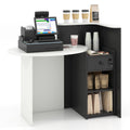 Goflame Front Counter Desk with Lockable Drawer