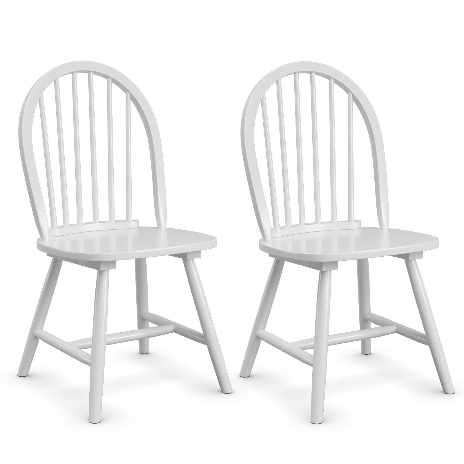 Goflame Wood Dining Chairs, French Country Armless Spindle Back Dining Chairs