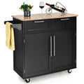 Goflame Kitchen Island Cart Rolling Storage Trolley Cart