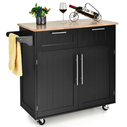 Goflame Kitchen Island Cart Rolling Storage Trolley Cart