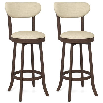 Goflame 30.5" Swivel Bar Stools Set for Kitchen Island Dining Room Pub