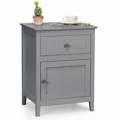 Wooden End Table W/Shelf - Goflame