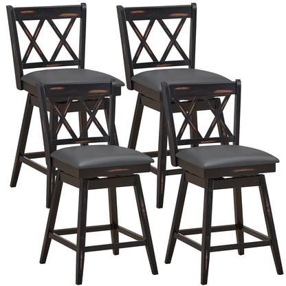 Goflame Bar Stool with Foot Rest Upholstered Cushion & Ergonomic Backrest