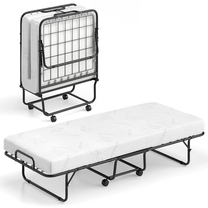Goflame Folding Bed with Mattress for Adults