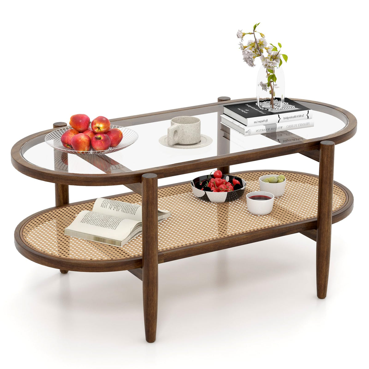 Boho Rattan Coffee Table - Goflame