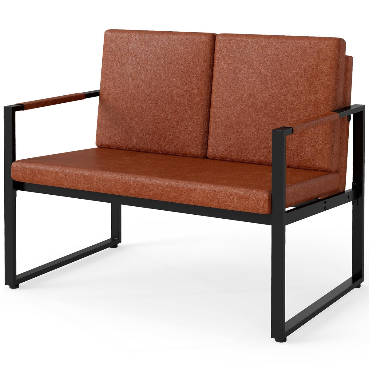 Goflame Modern Loveseat Sofa 2 Seater Small Couch