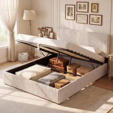 Goflame Queen Size Lift Up Storage Bed