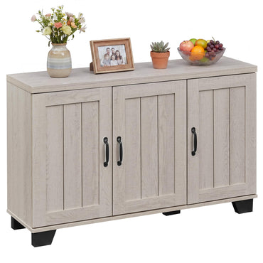 Goflame Sideboard Buffet Cabinet | 45" Farmhouse Coffee Bar Cabinet with 3 Doors & Adjustable Shelves