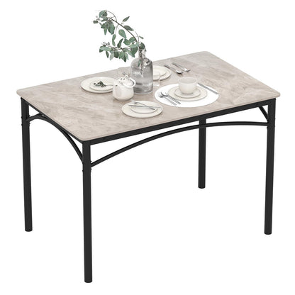 Goflame Dining Table with Large Faux Marble Tabletop