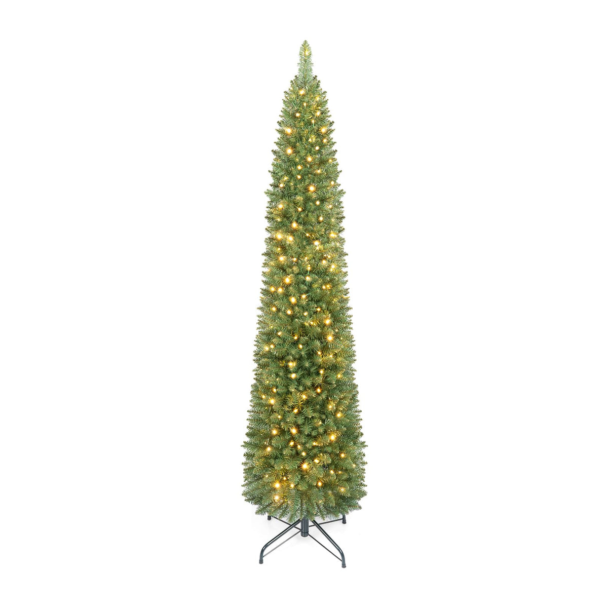 GOFLAME 6/7/9FT Pre-Lit Pencil Christmas Tree