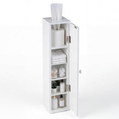 Goflame Small Bathroom Storage Cabinet with Door and Removable Shelves