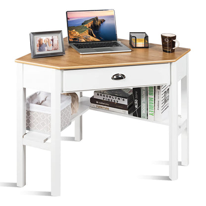 GOFLAME Computer Corner Desk for Small Space Home Office