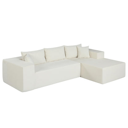Goflame 110.5" Modular Sectional Sofa for Bedroom & Living
