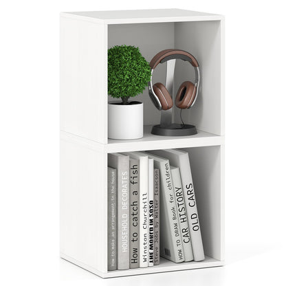 Goflame White Cubby Bookcase