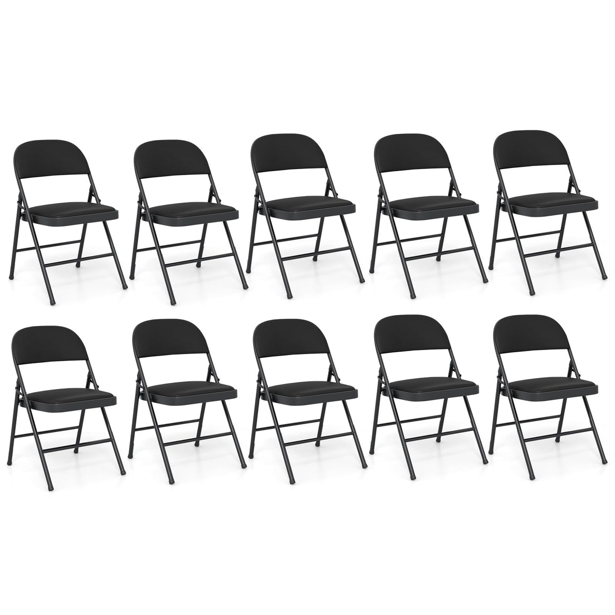 Goflame Portable Party Chairs with Metal Frame