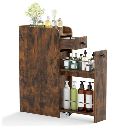 Goflame Slim Bathroom Storage Cabinet for Living Room