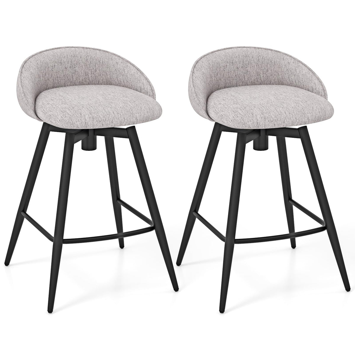 Goflame Swivel Bar Stools Set of 2/4 25" Counter Height Bar Chairs