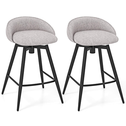 Goflame Swivel Bar Stools Set of 2/4 25" Counter Height Bar Chairs