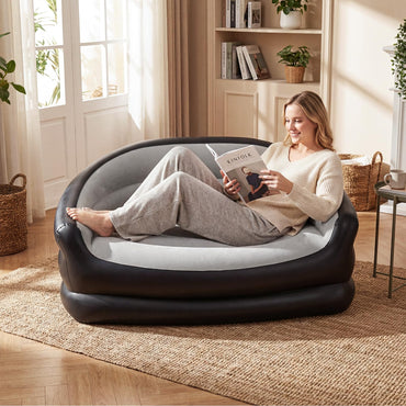 Goflame Inflatable Loveseat Couch Portable & Foldable 2-Seater Air Sofa(1/2)