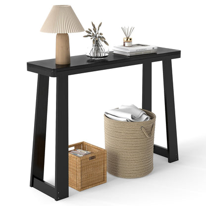Goflame Narrow Long Console Table Behind The Couch