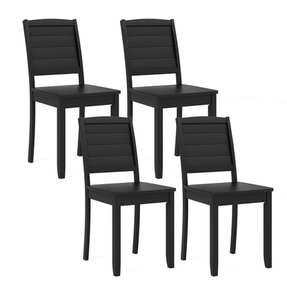 Goflame Wood Dining Chairs Set of 2/4, Modern Kitchen Chairs w/Rubber Wood Legs, Curved Backrest, Farmhouse Diner Chairs