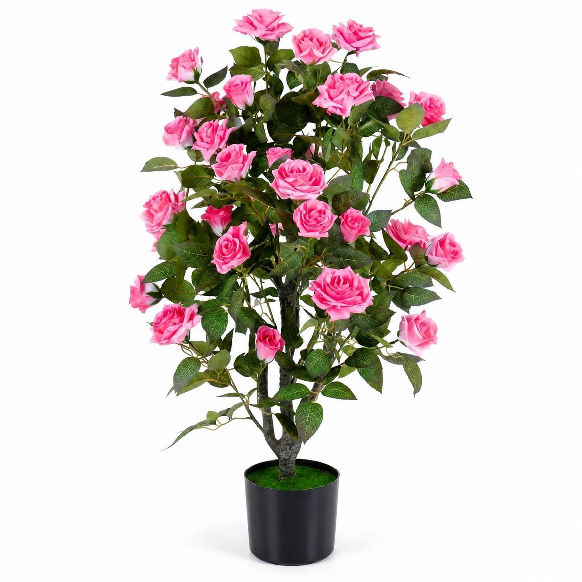GOFLAME 35.5" Artificial Rose Tree with Pot for Outdoor(1/2)