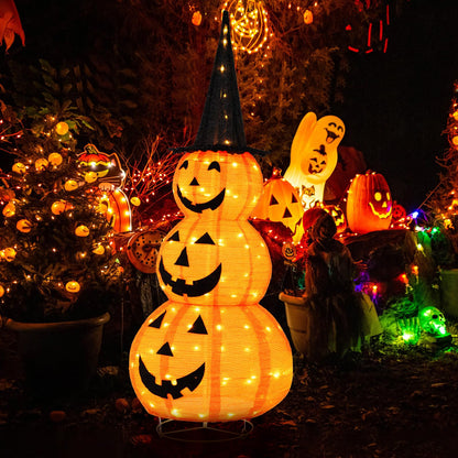 Goflame 5 FT Halloween Light Up Pumpkin Decoration
