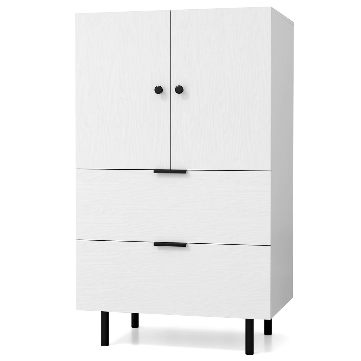 Goflame 2-Door Narrow Storage Sideboard Buffet Cabinet with Drawers