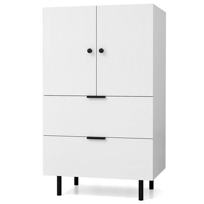 Goflame 2-Door Narrow Storage Sideboard Buffet Cabinet with Drawers